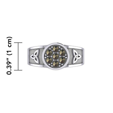 Celtic Trinity Knot Ring with Gemstones TRI1946 - Jewelry